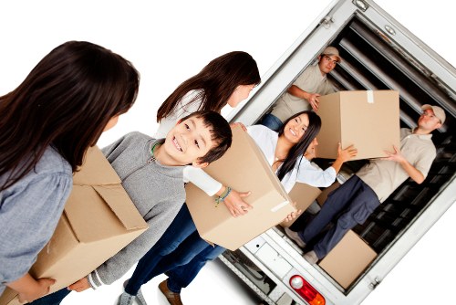 Removal team preparing a flat move in Muswell Hill