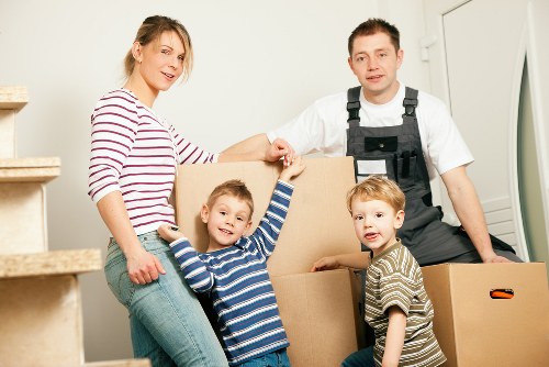 Packed boxes ready for a Muswell Hill apartment removal