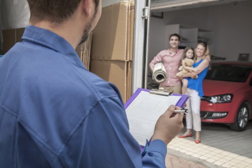 Packing boxes and furniture prepared for removal companies in Muswell Hill