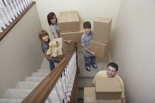 Fragile items securely packed for flat removals
